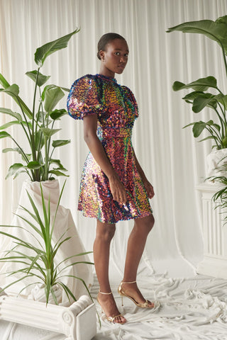 Celia B Wanderer Sequin Prism Dress