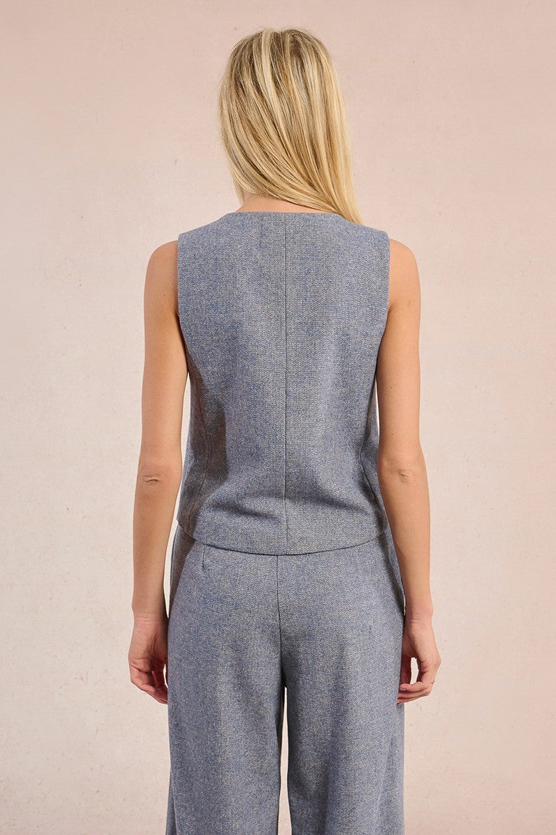 Molly Bracken Wollen Blue Waistcoat