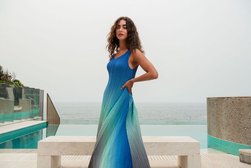 Alquema Royal Opal Estrella Dress &amp; Collare Coat