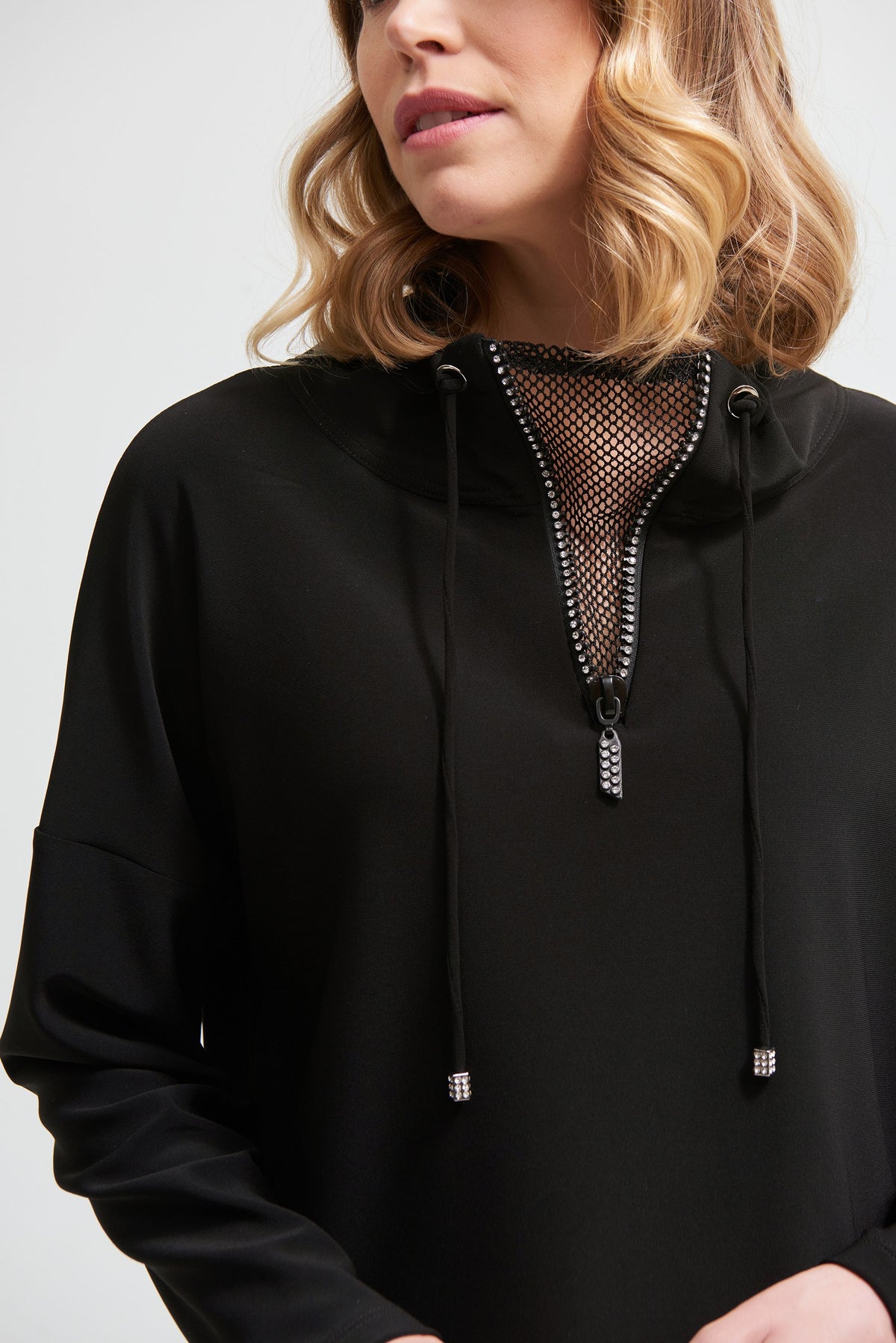 Joseph Ribkoff Mesh Panel Top