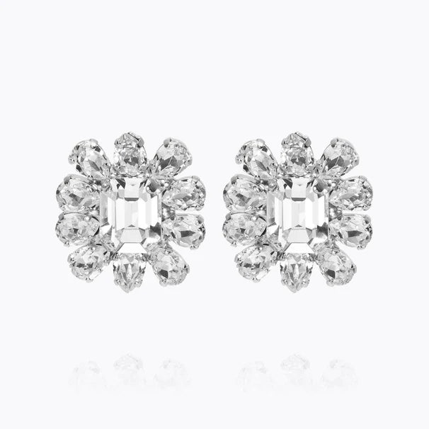 Caroline Svedbom Peony Rhodium Earrings