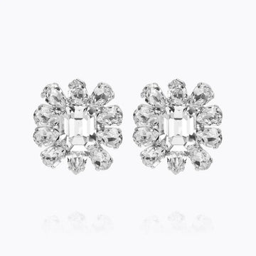 Caroline Svedbom Peony Rhodium Earrings
