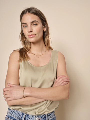 Mos Mosh Astrid Twill Silk Tank Top