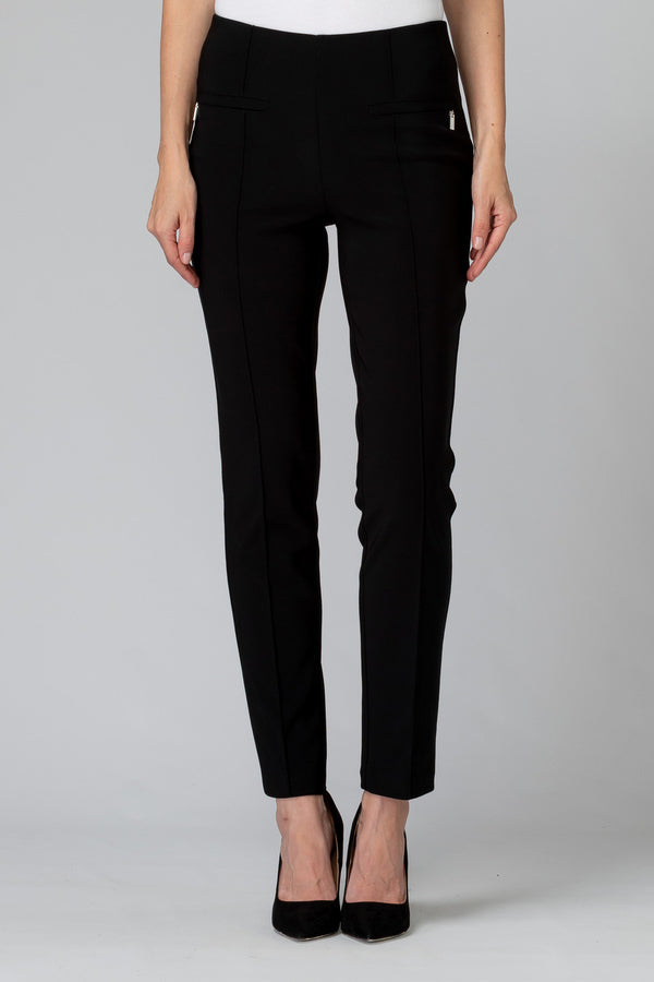 Essential Joseph Ribkoff Black Zipped Detailed Trousers