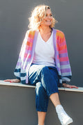 Sugarhill Brighton Rainbow Stripe Cardigan Yvette