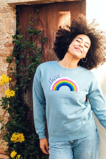 Rainbow happy clearance sweatshirt