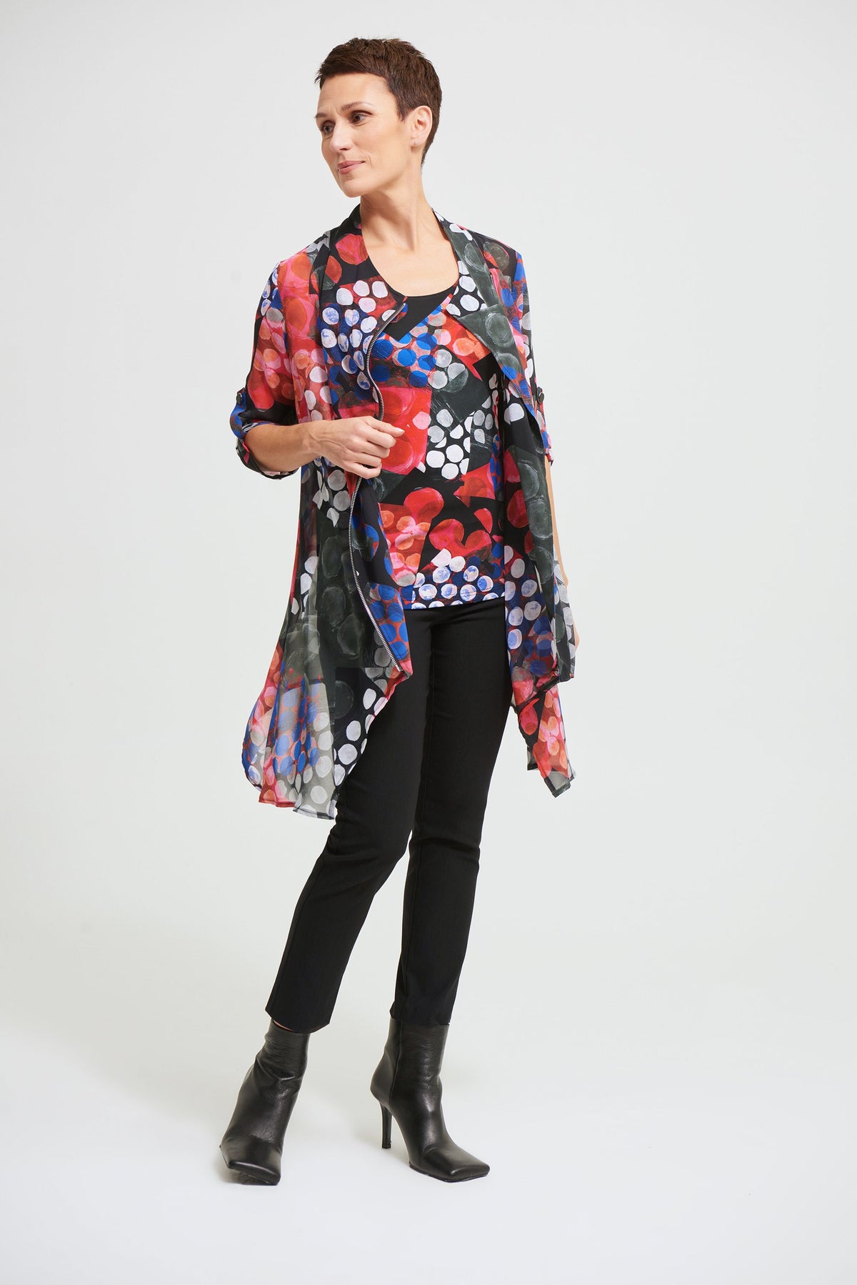 Joseph Ribkoff Chiffon Twin Set Top