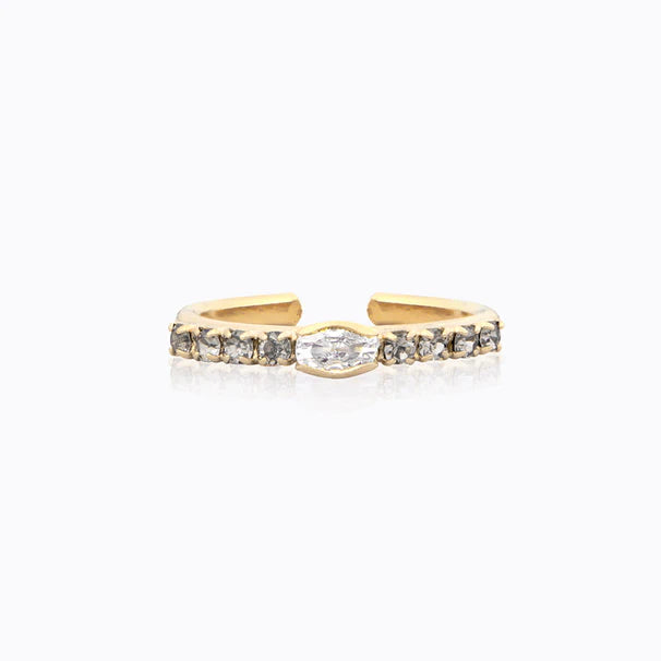 Caroline Svedbom Tracey Ring Gold Jet