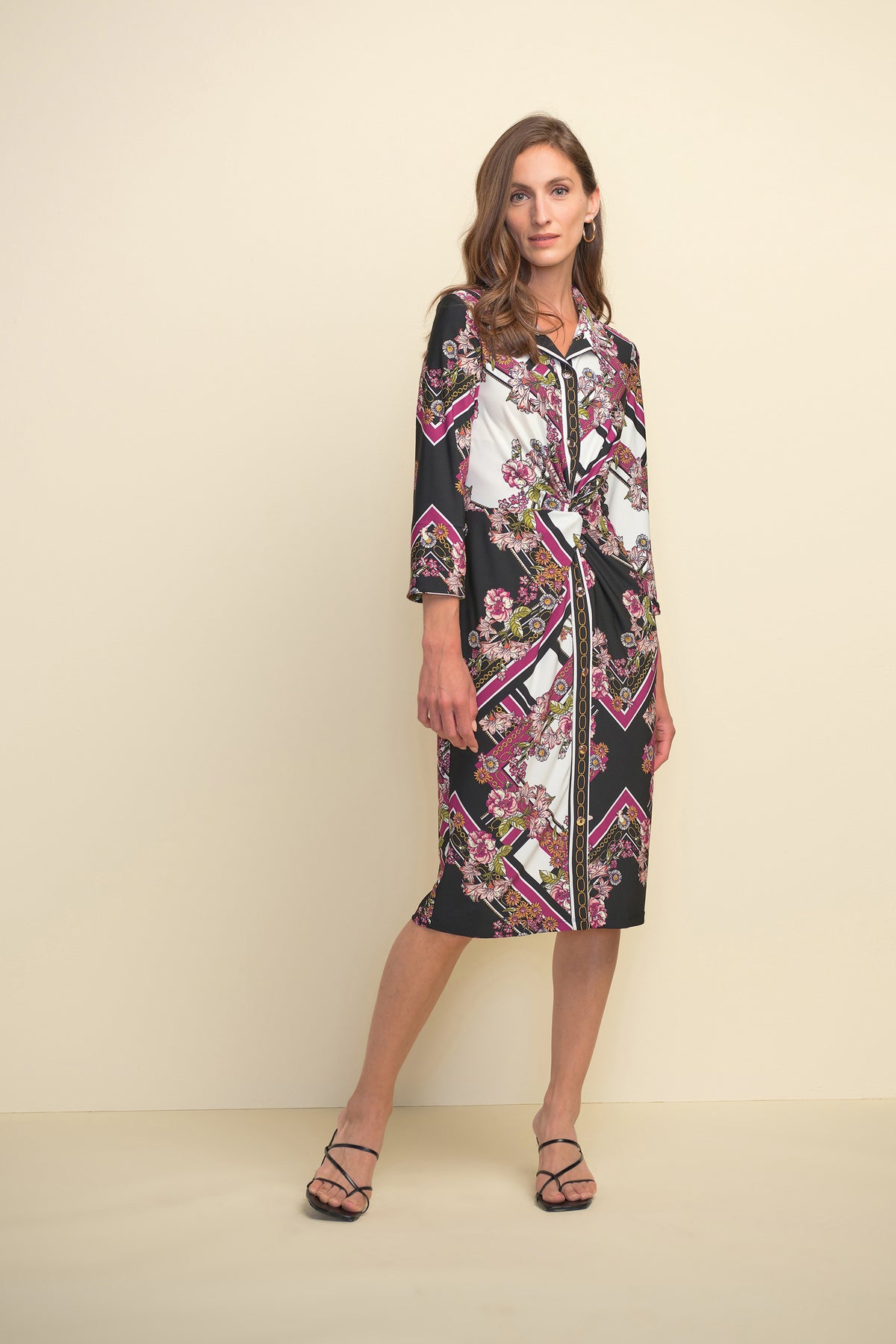 Joseph Ribkoff Twist Print Baroque Print Dress
