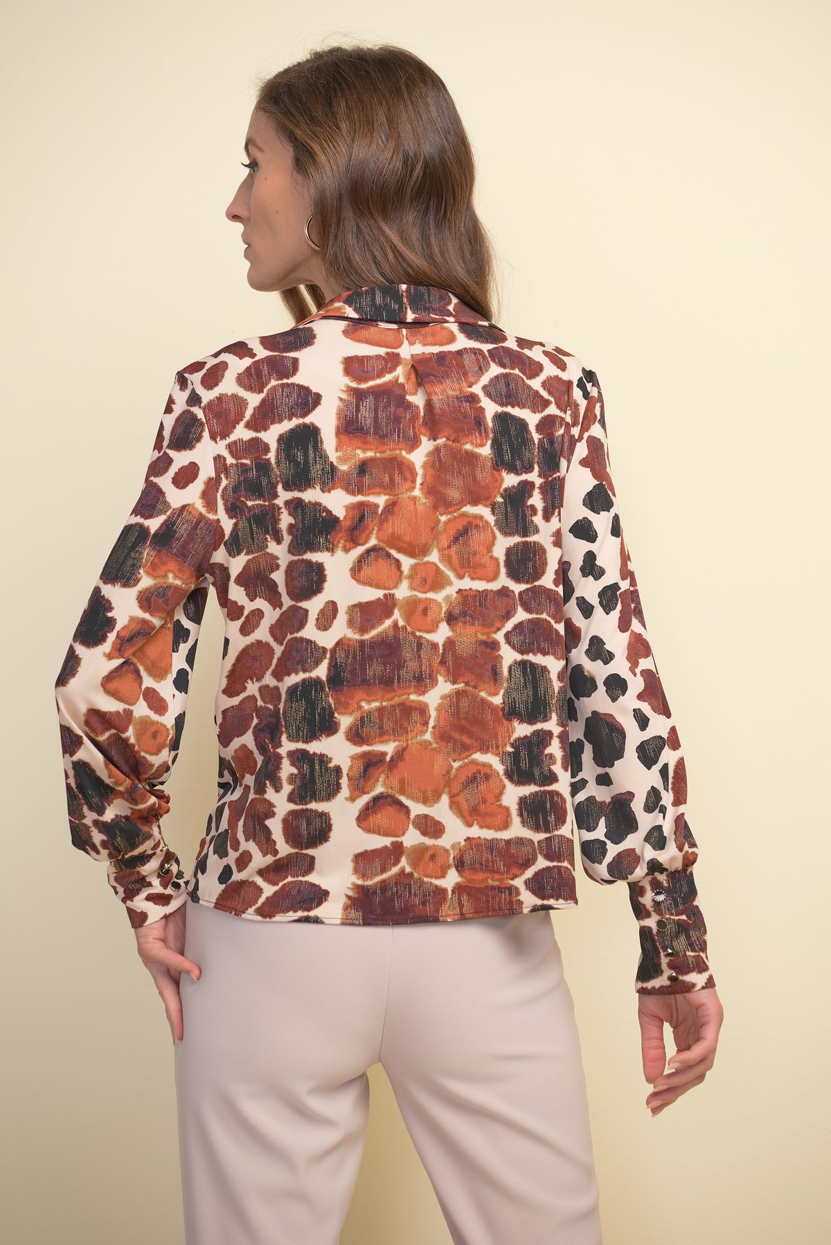 Joseph Ribkoff Giraffe Print, Tie-Hem Blouse
