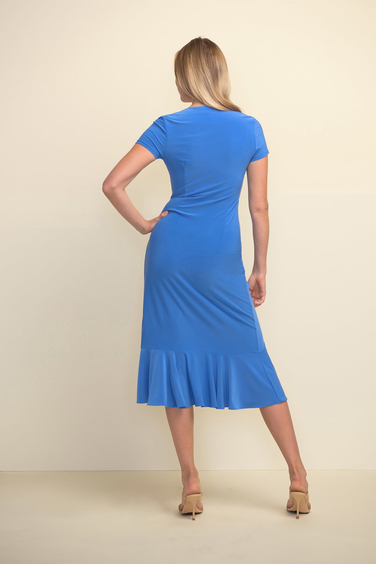 Joseph Ribkoff Exposed Zip, Ruched-Detail Dress