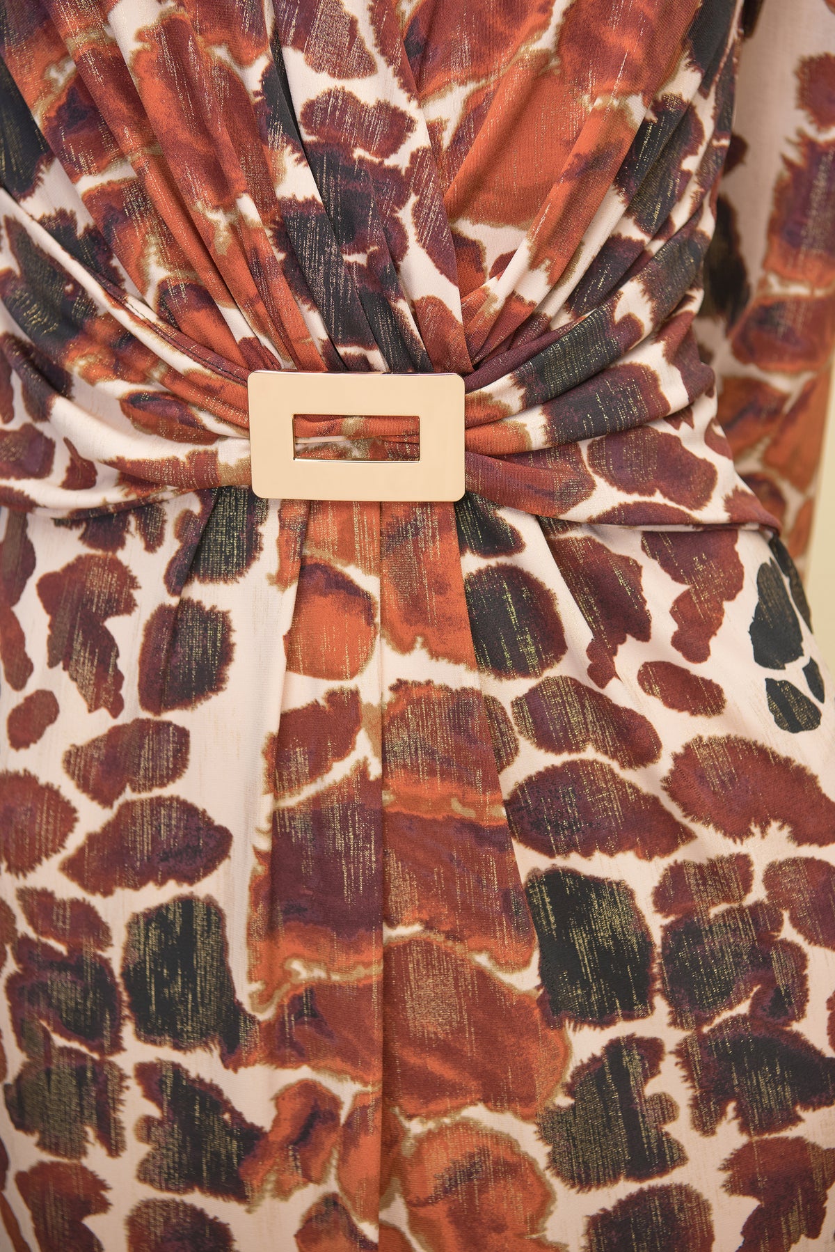 Joseph Ribkoff Buckle Detail, Giraffe Print Dress
