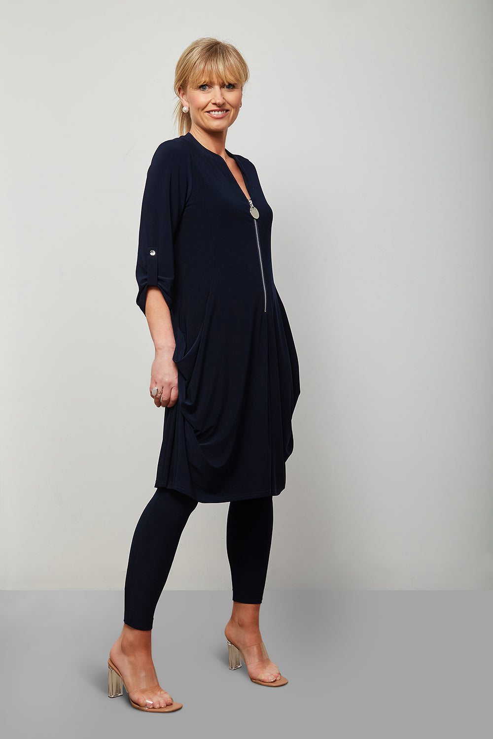 Joseph Ribkoff Relaxed Fit, Zip Front Dress