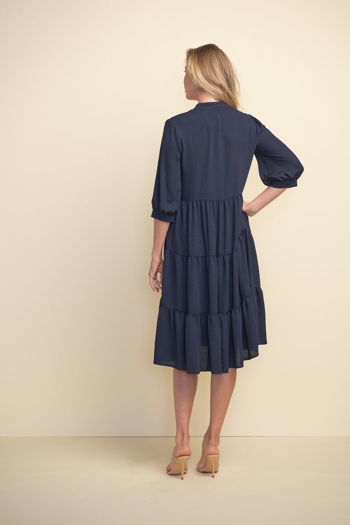 Joseph Ribkoff V-Neck, Tiered Dress