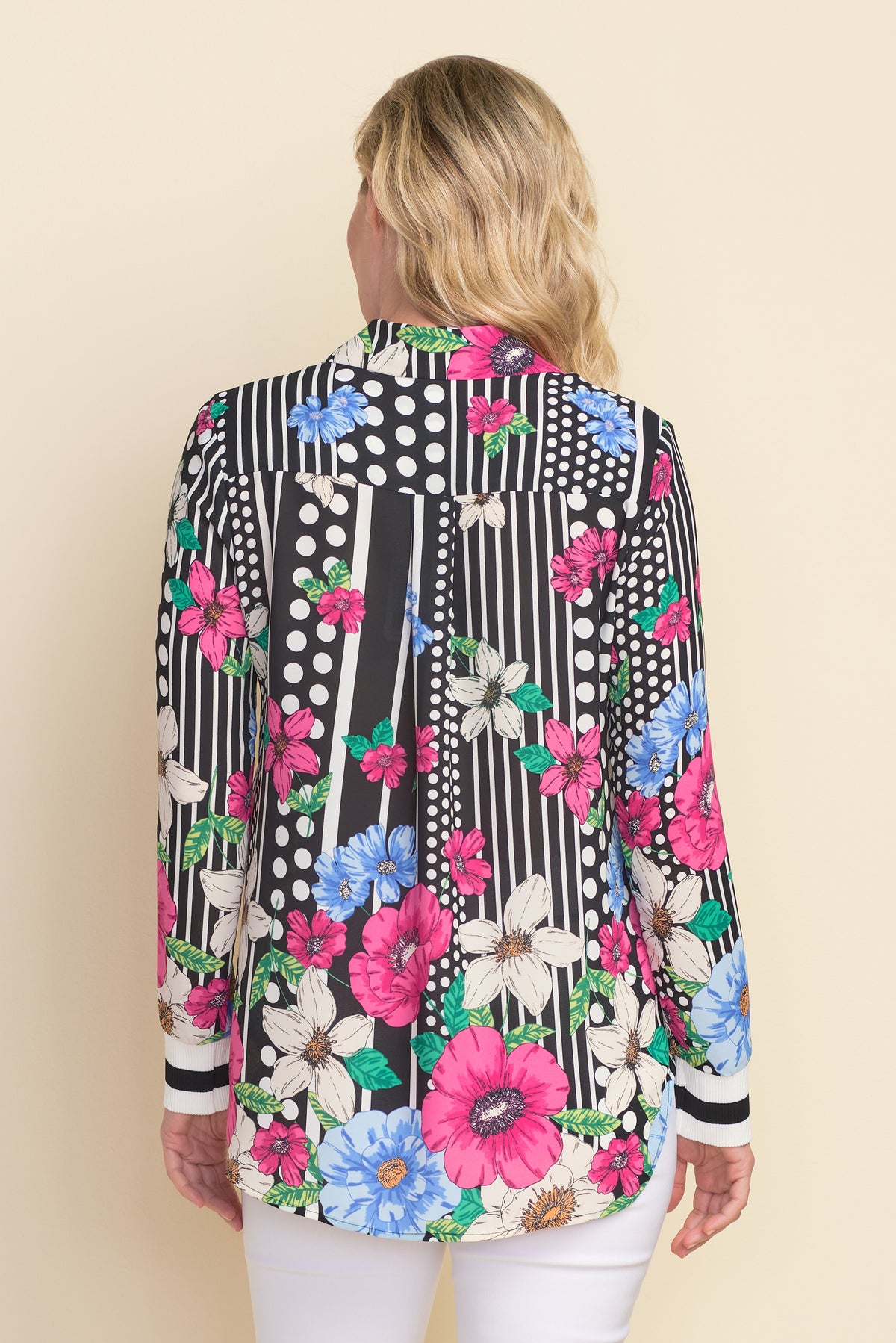 Joseph Ribkoff Romantic Monochrome Print Blouse