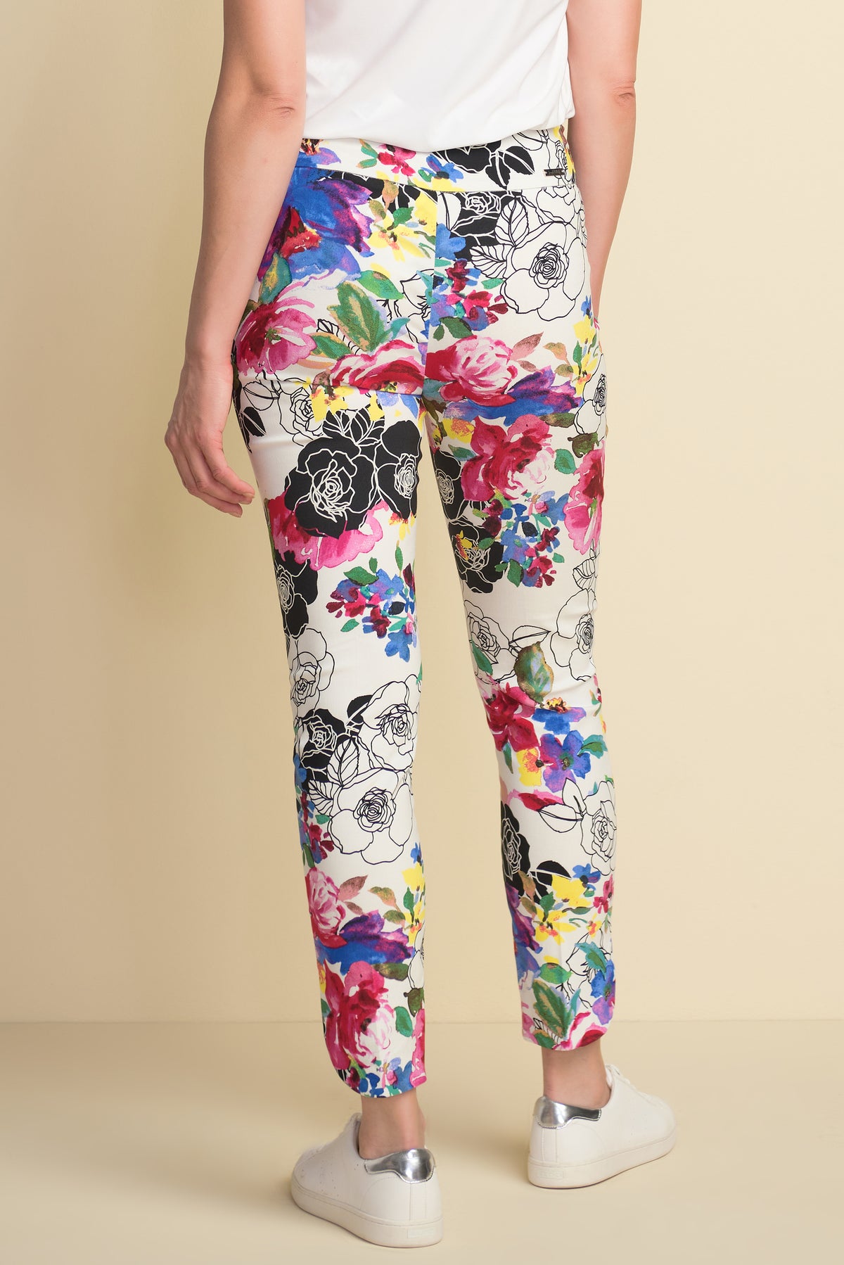 Joseph Ribkoff Floral White Trousers