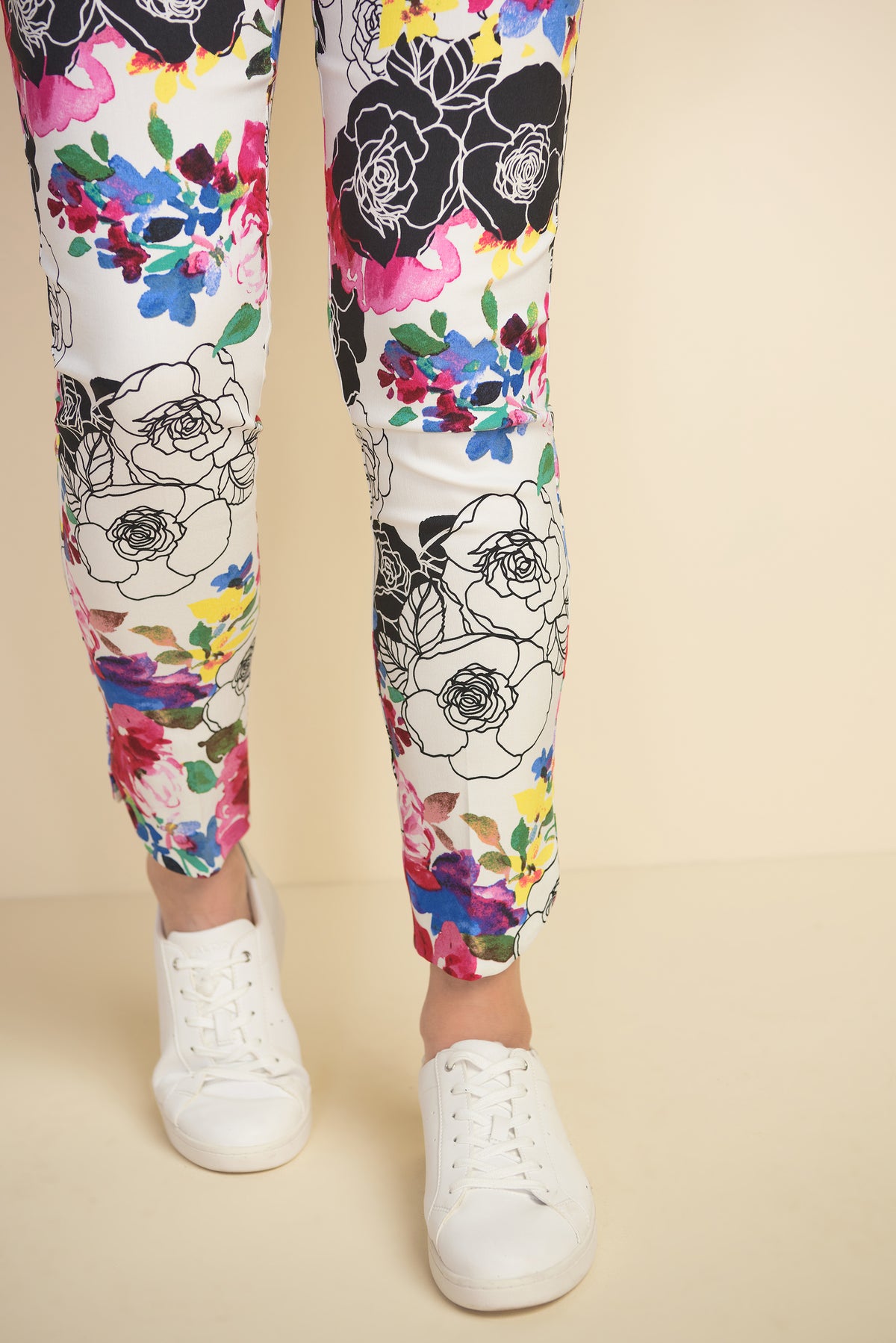 Joseph Ribkoff Floral White Trousers