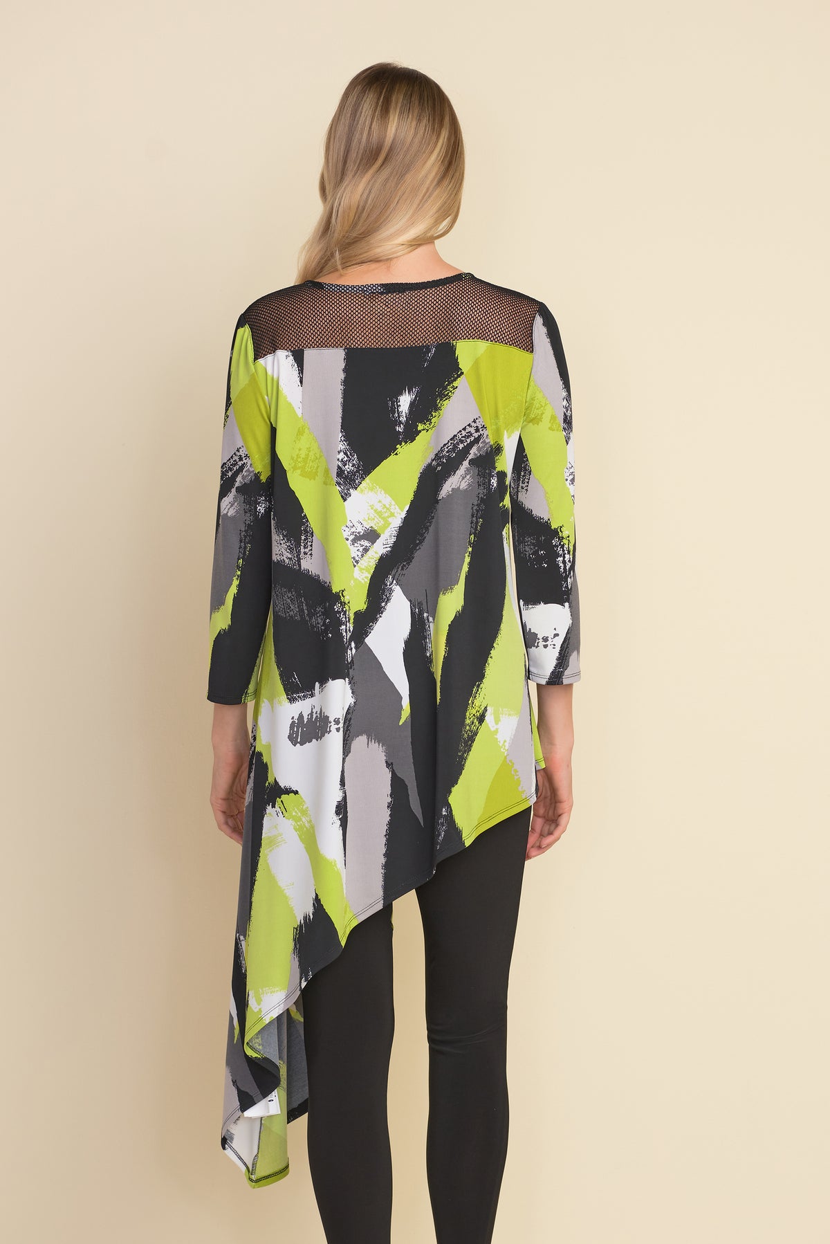 Joseph Ribkoff Neon Brushstroke Top