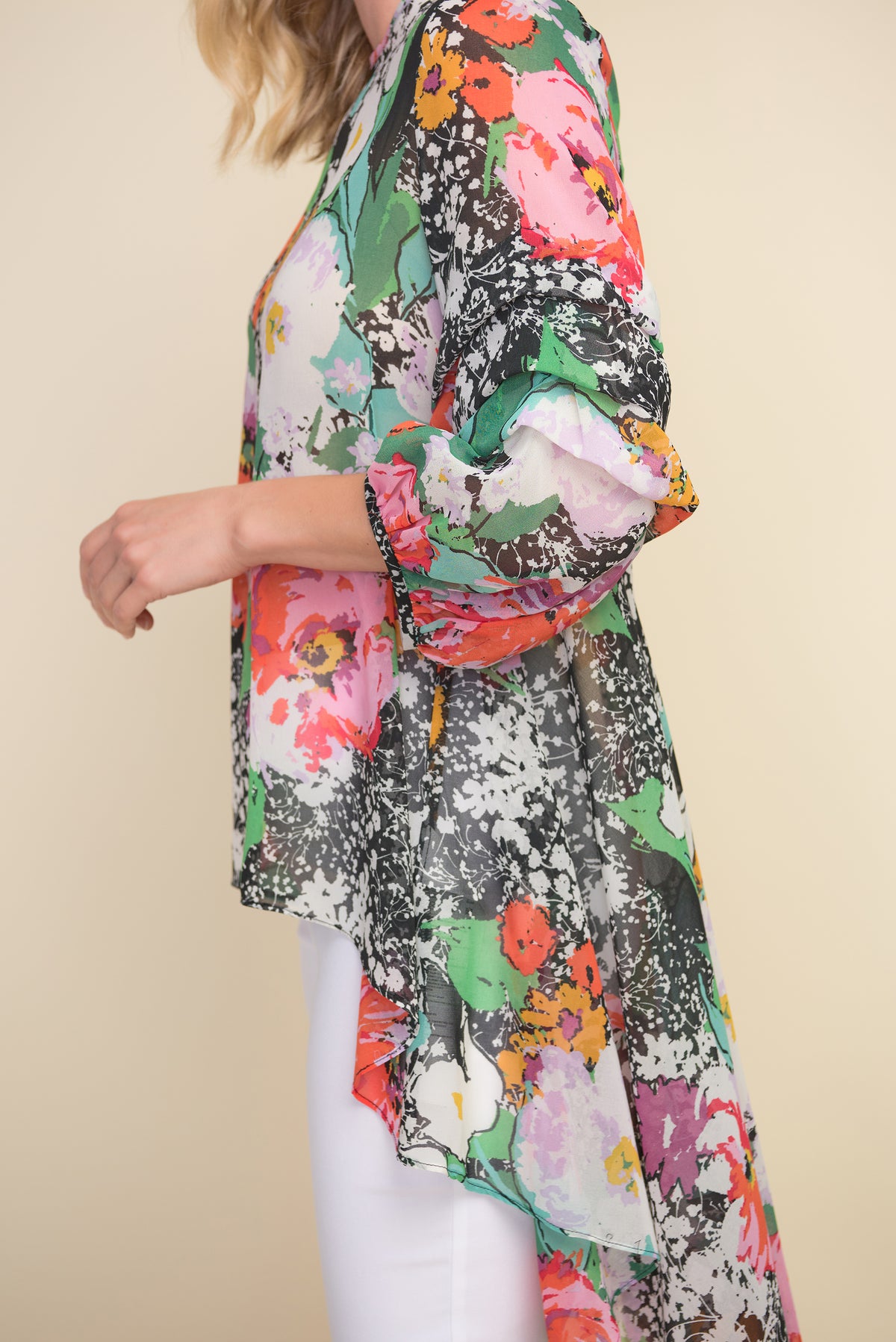 Joseph Ribkoff Chiffon Ballooned Sleeve Top