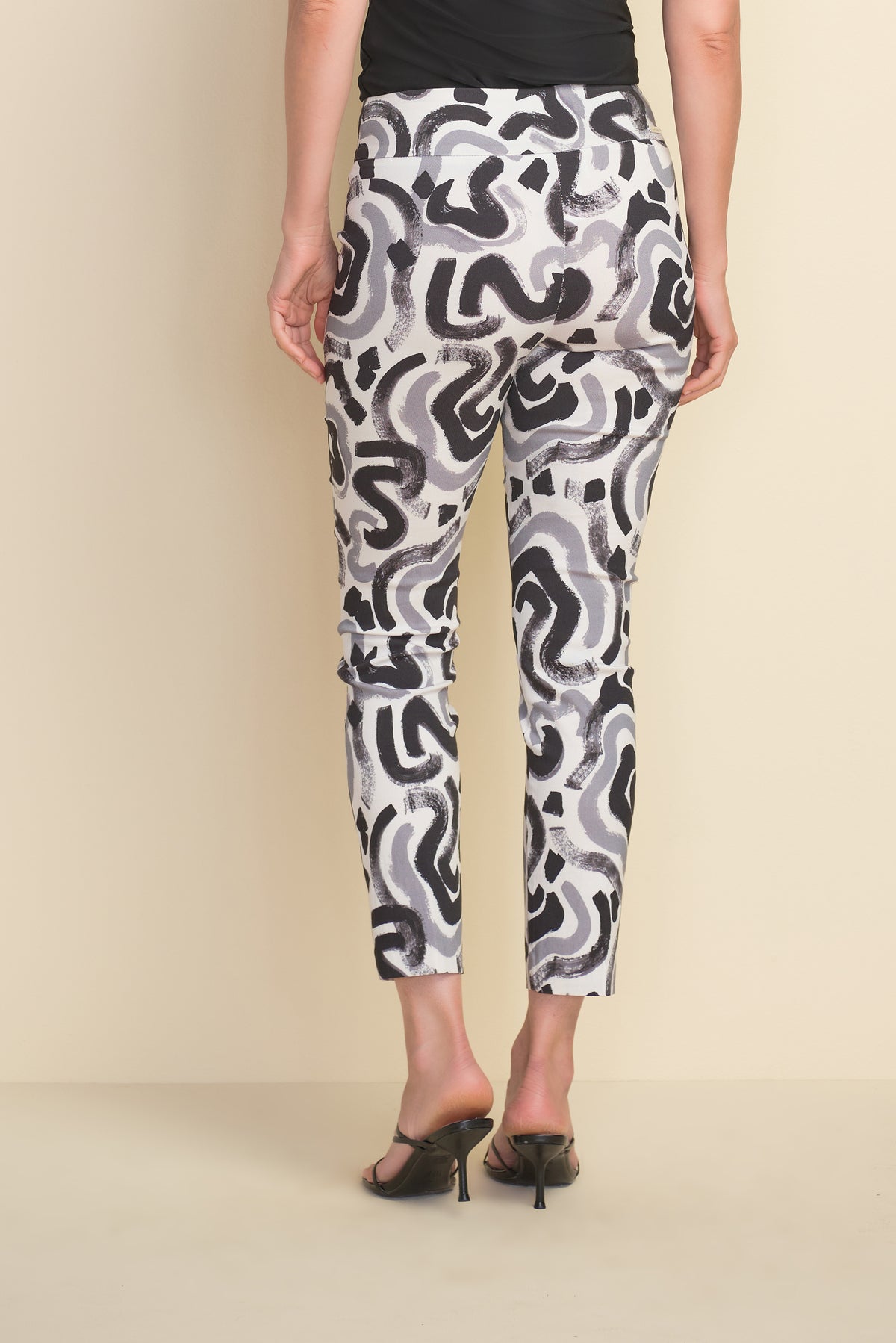 Joseph Ribkoff Pull-On Geometric Pattern Pants