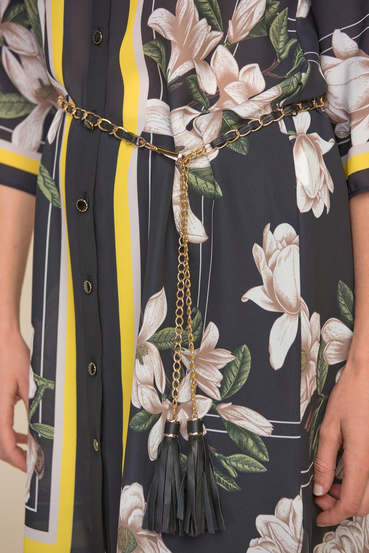 Joseph Ribkoff Graphic Line Flower Print Tunic