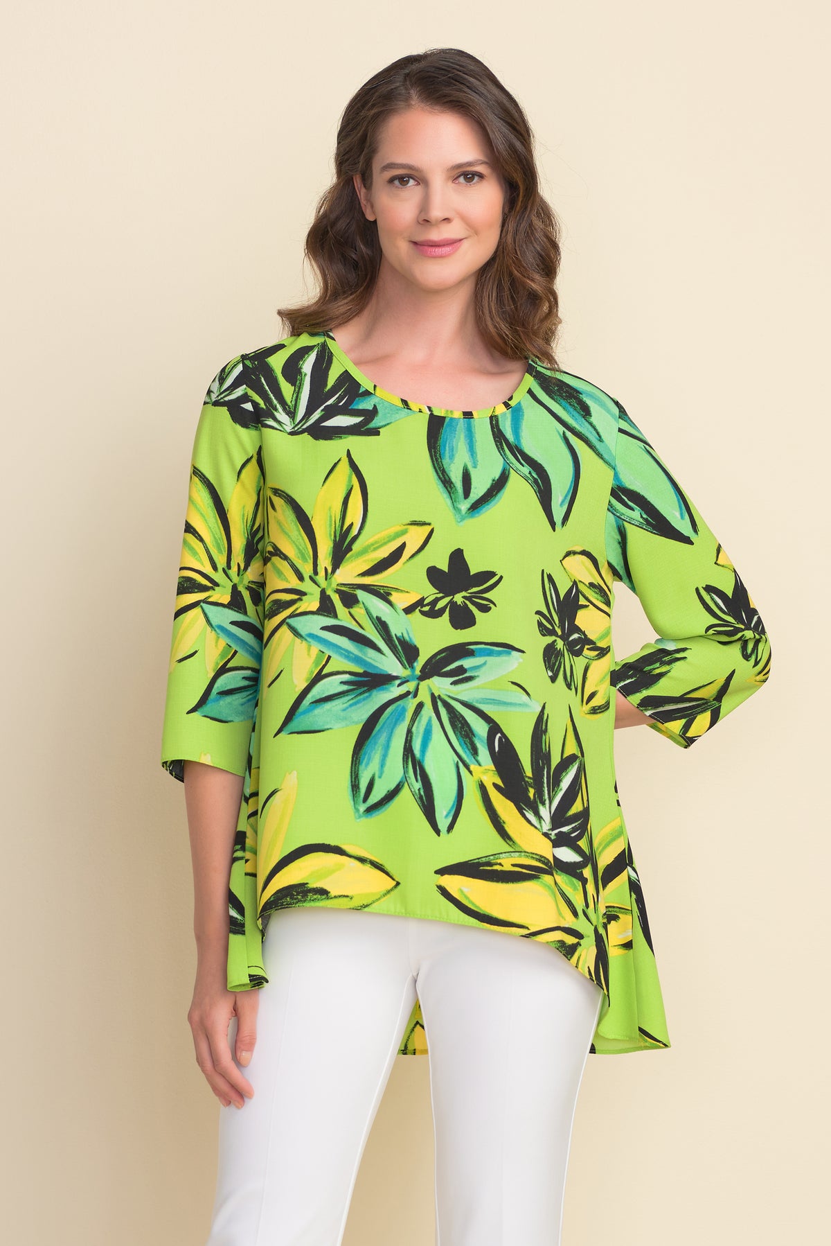 Joseph Ribkoff Citrus Floral Top