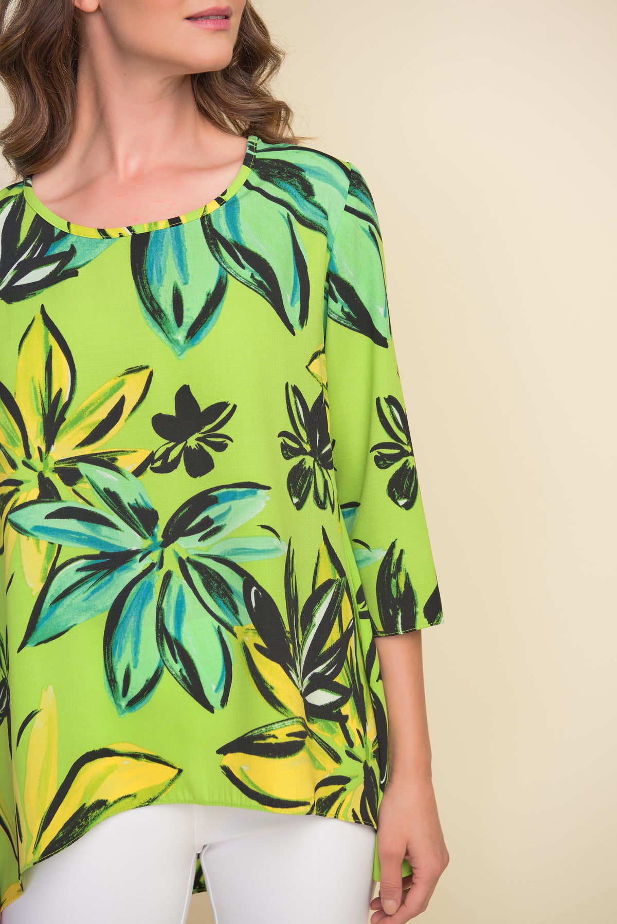 Joseph Ribkoff Citrus Floral Top