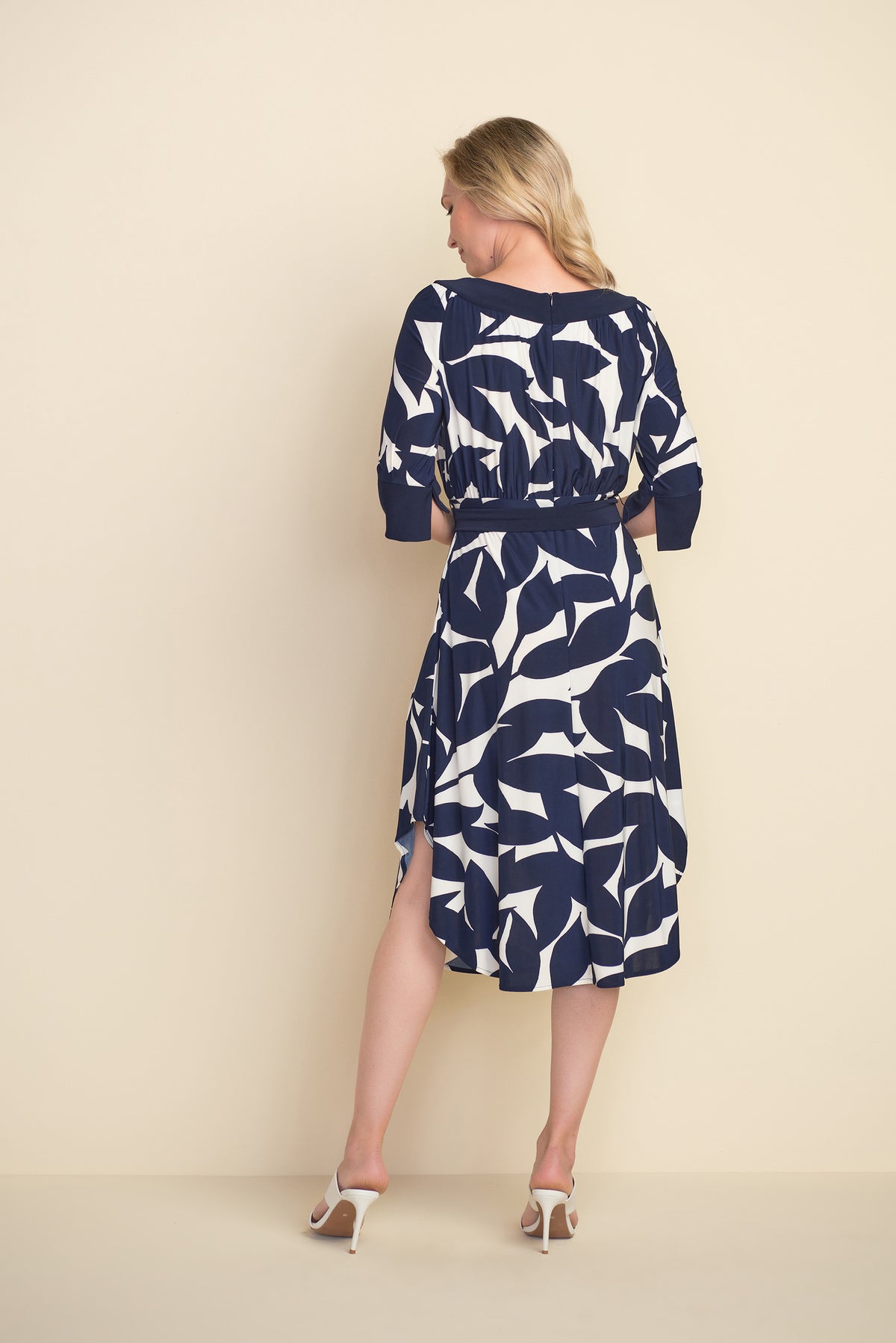 Joseph Ribkoff Big Leaf Print Dress