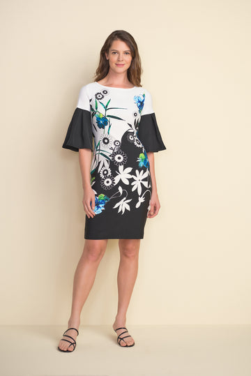 Joseph Ribkoff Flared Sleeve Floral Dress