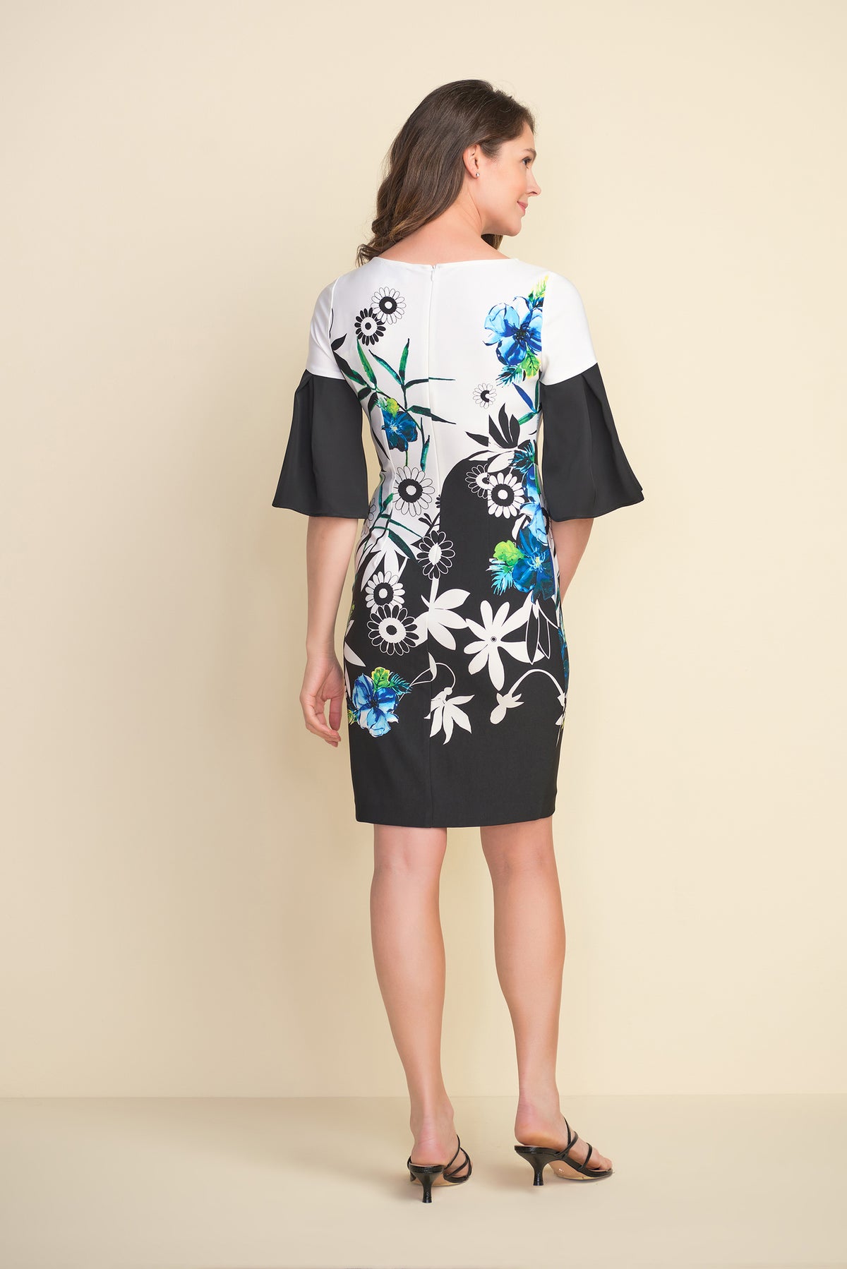 Joseph Ribkoff Flared Sleeve Floral Dress