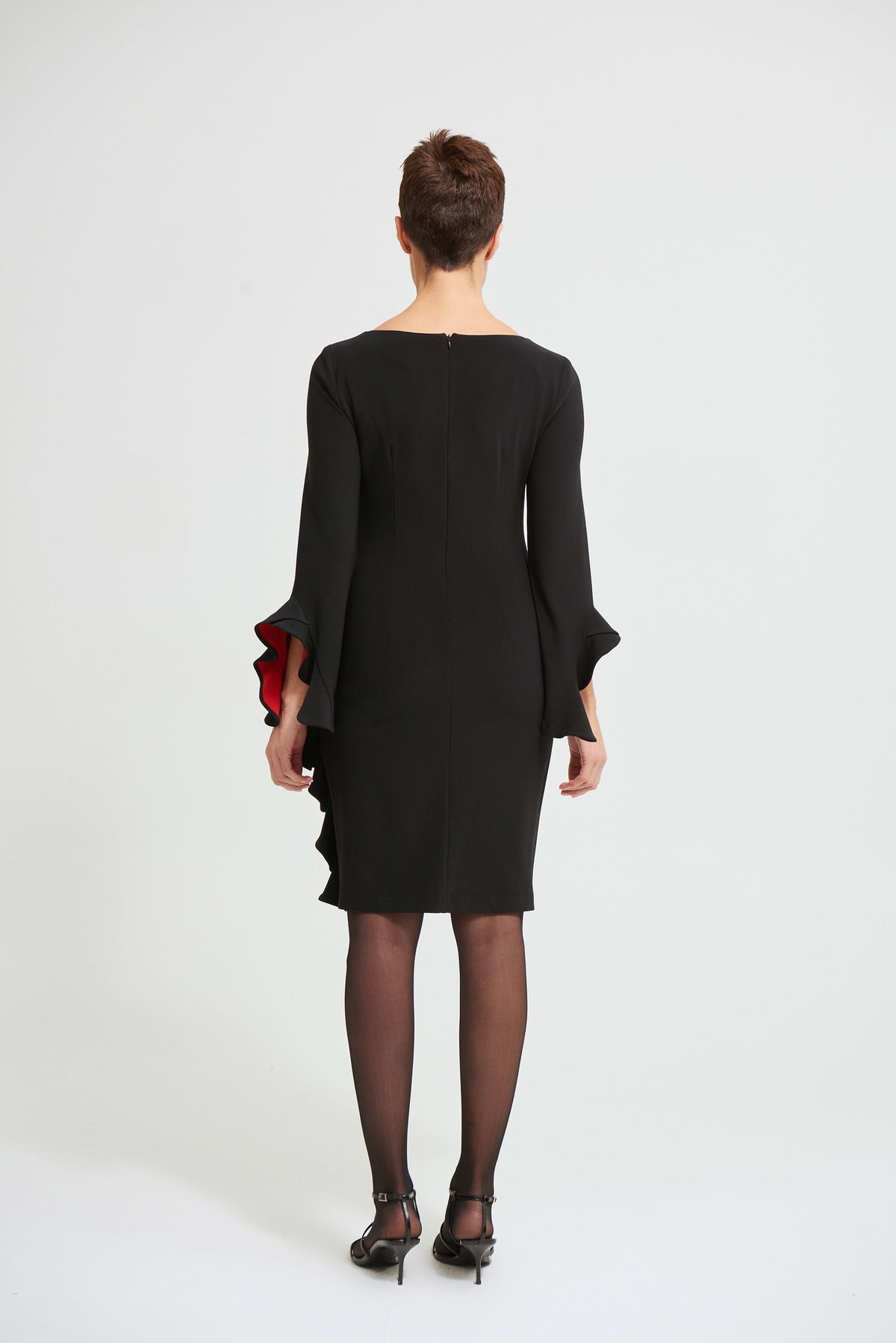 Joseph Ribkoff Two-Tone Ruffle Dress