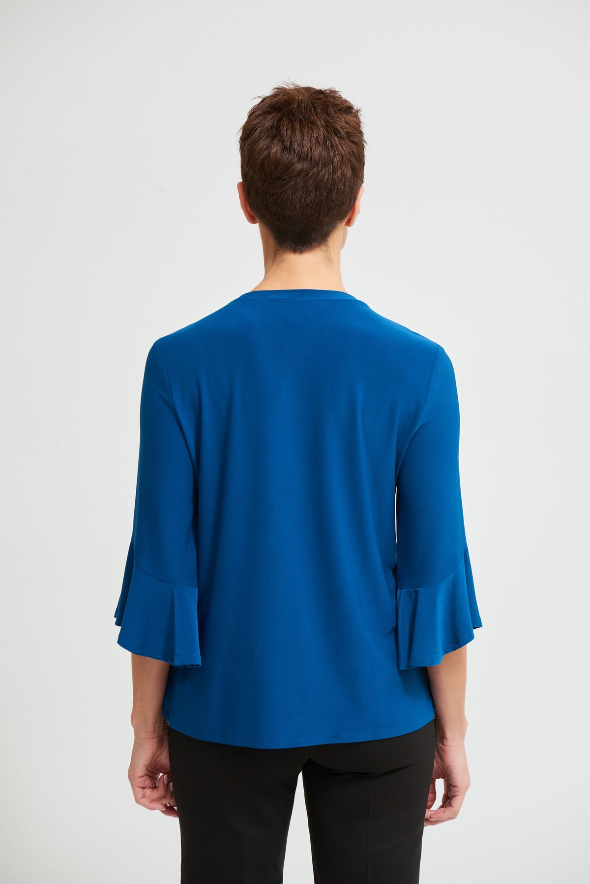 Joseph Ribkoff Pleated Hem &amp; Sleeve Top