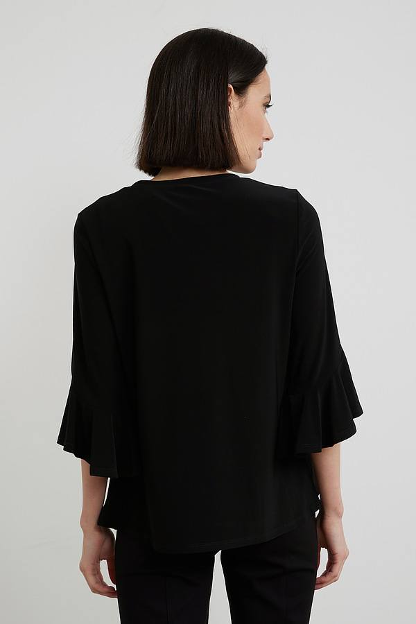 Joseph Ribkoff Pleated Hem &amp; Sleeve Top