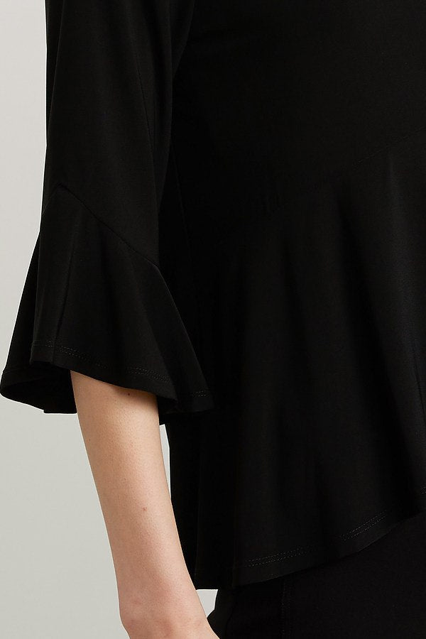 Joseph Ribkoff Pleated Hem &amp; Sleeve Top