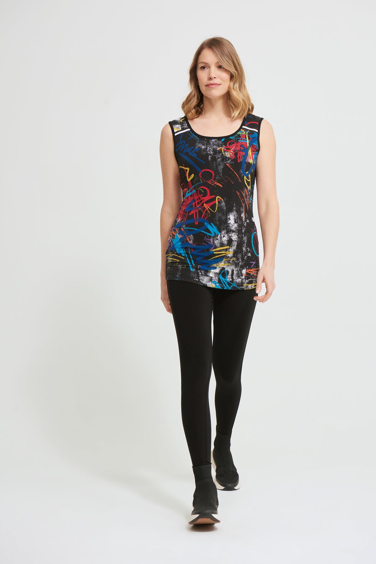 Joseph Ribkoff Multi-Coloured Graffati Twin Set Top