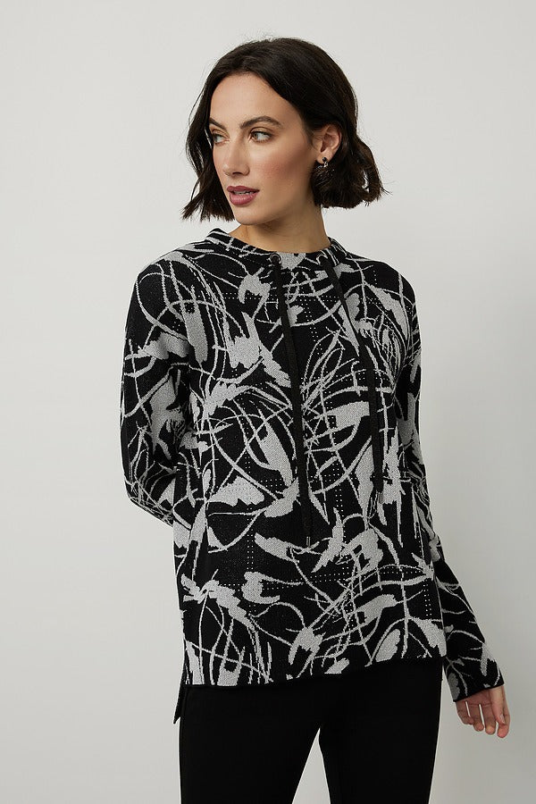 Joseph Ribkoff Metallic Jacquard Top