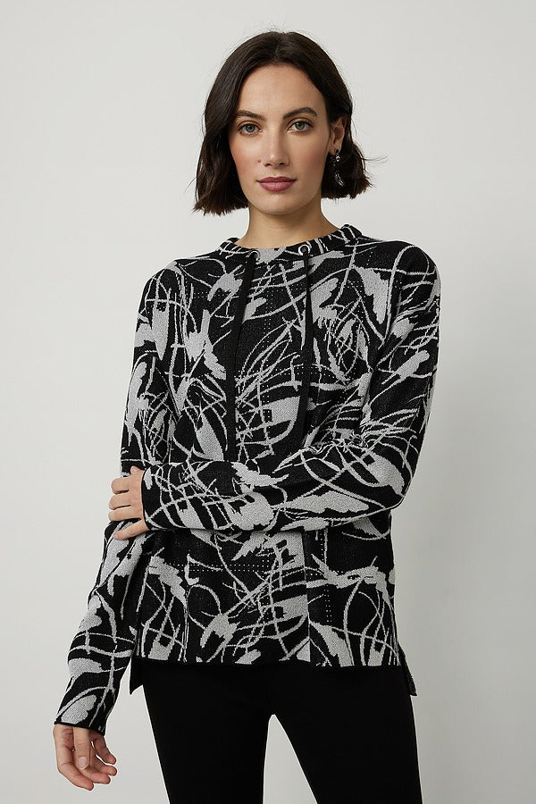 Joseph Ribkoff Metallic Jacquard Top