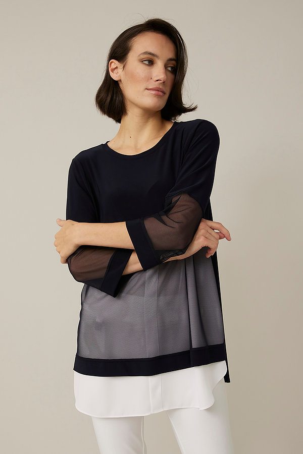 Joseph Ribkoff Sheer Panel Top Style