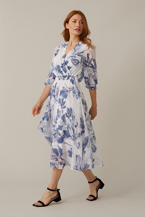 Joseph Ribkoff Wrap Floral Dress