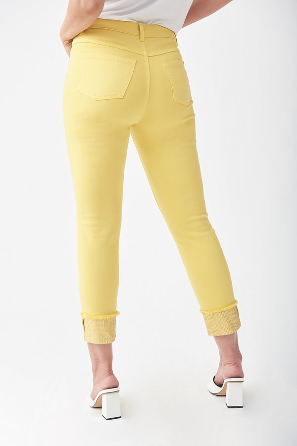 Joseph Ribkoff Yellow Ankle Pants