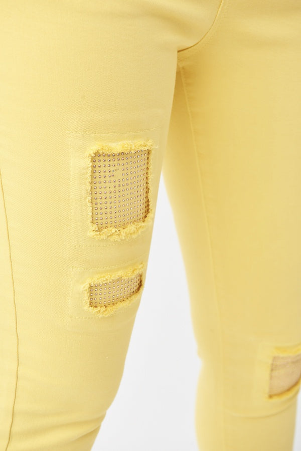 Joseph Ribkoff Yellow Ankle Pants