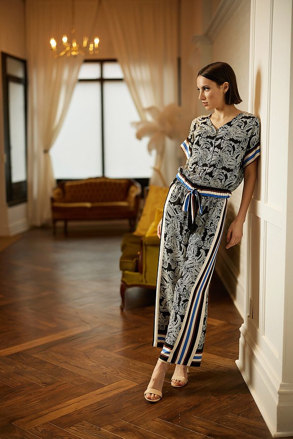 Joseph Ribkoff Paisley Style Trousers