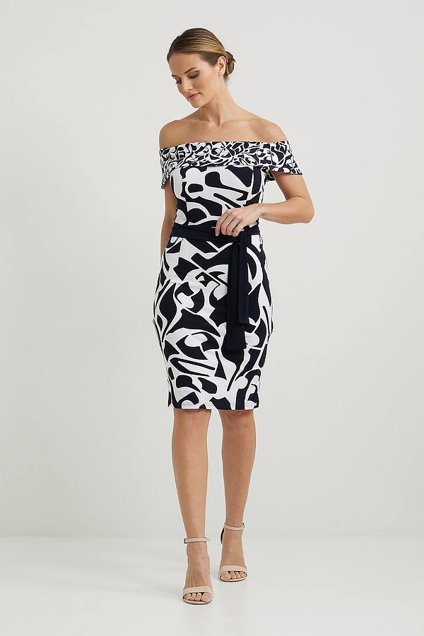 Joseph Ribkoff Off-shoulder Geometric Print Dress Style