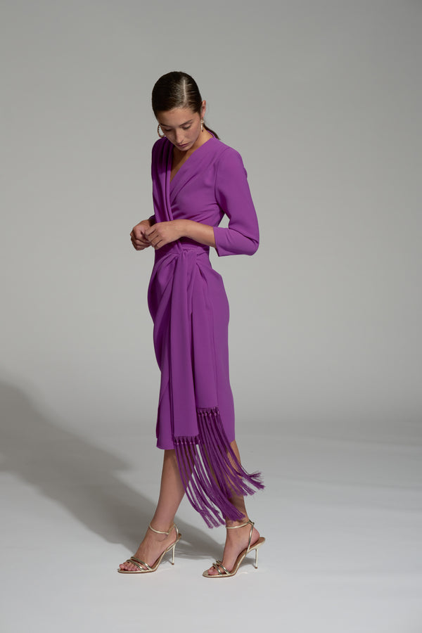 MOSKADA ORANGE BROCADE DRESS 8311 126