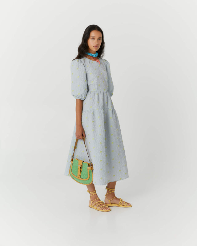 Beatrice B Dress In embossed Jacquard Fabric Sheena s Boutique