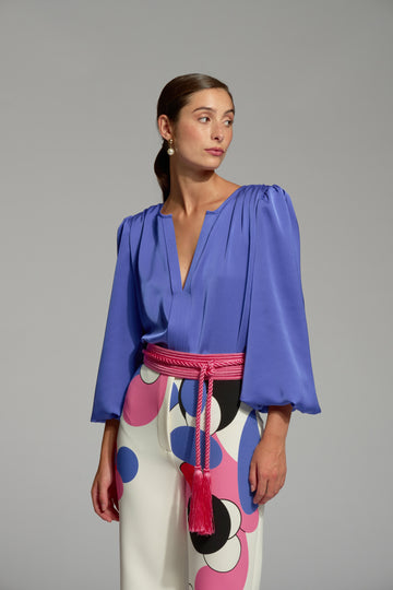 Moskada Blue Iberia Blouse