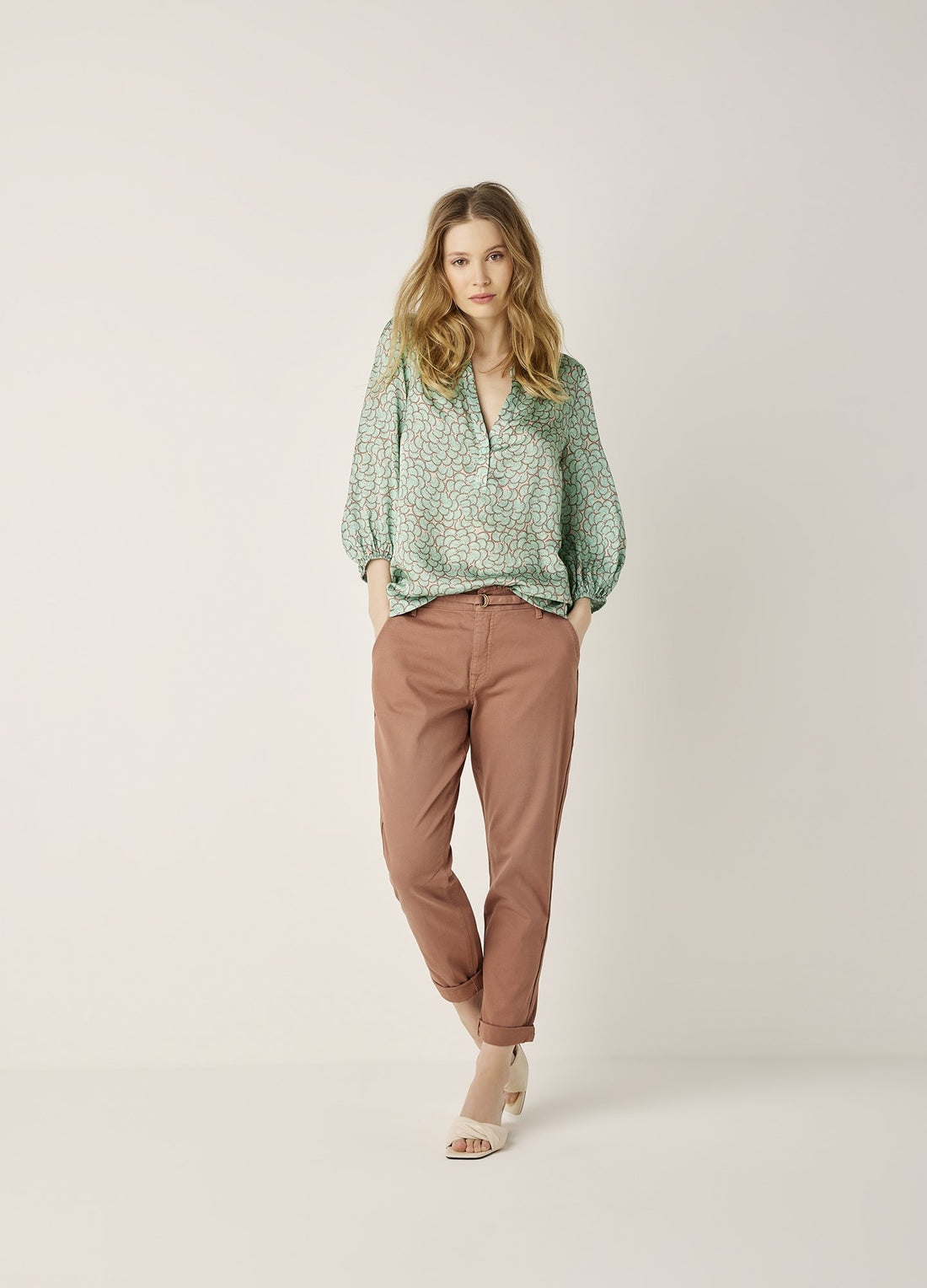 Summum Shell Print Top