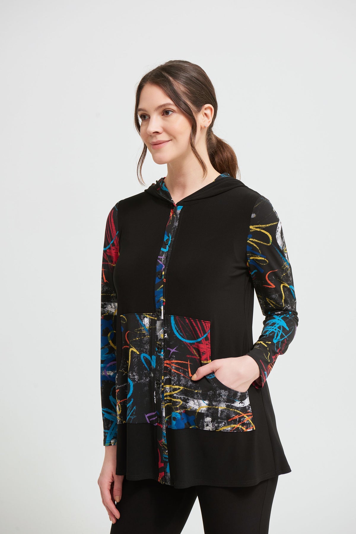 Joseph Ribkoff Geometric Print Top