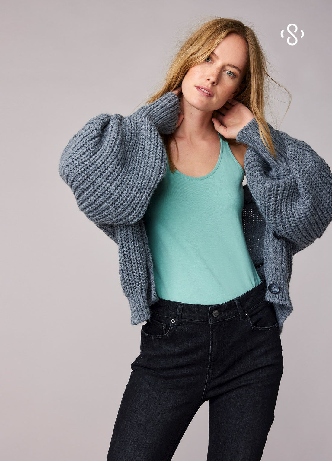 Summum Turquoise Singlet With Cross Over Shoulder Straps