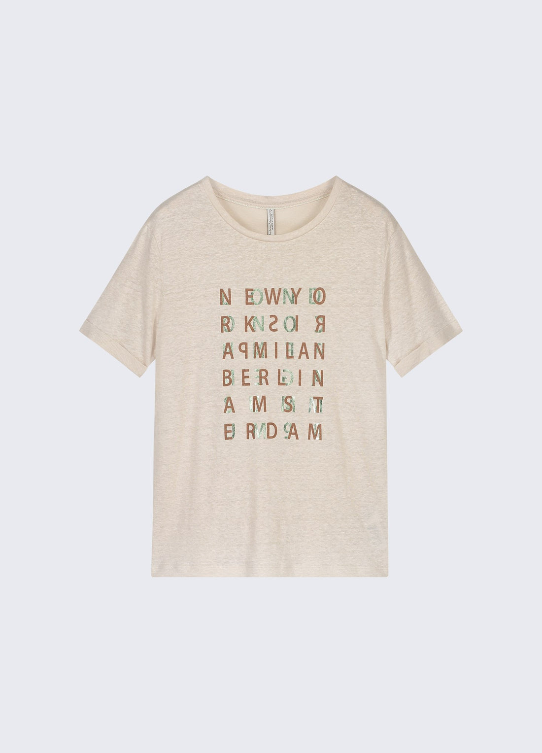 Summum Beige Linen Top